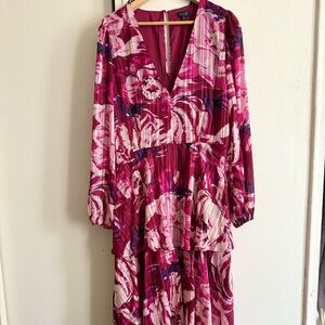 Rachel Zoe Multicolor Floral Long Sleeve Dress